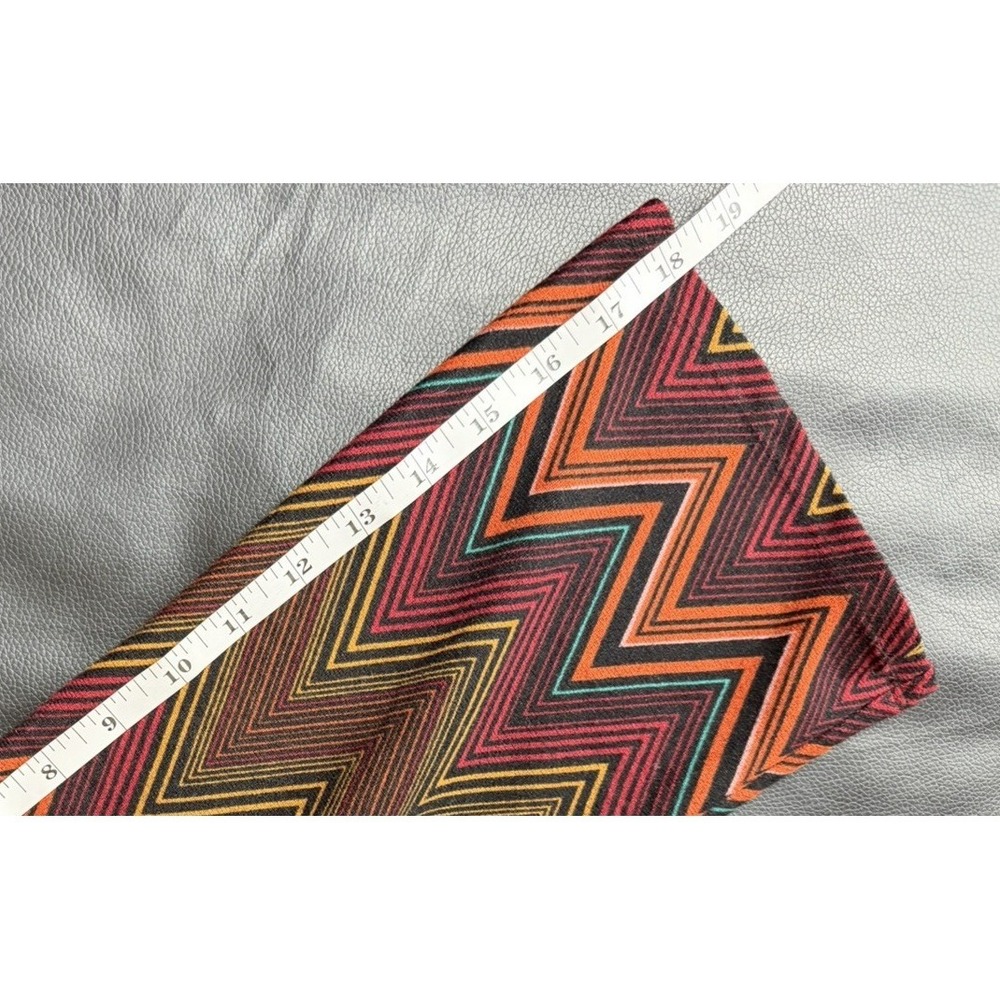 Tacera Chevron Knit Tunic Dress L Large Boho 3/4 Sleeve Gold Hardware Geometric - Picture 8 of 10